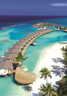 Sunset views from your Water Villa with Pool at Atmosphere Kanifushi, Maldives!