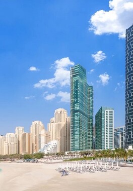 DUBLIN! 40% Discount! Great views from the infinity pool at the Address Beach Resort in Dubai!