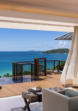 Pure Luxury - Arrive by helicopter to Raffles Seychelles Praslin!
