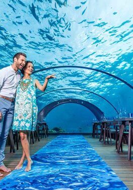 FLASH SALE! 35% off the Hurawalhi Island Resort in the Maldives - home to an underwater restaurant!