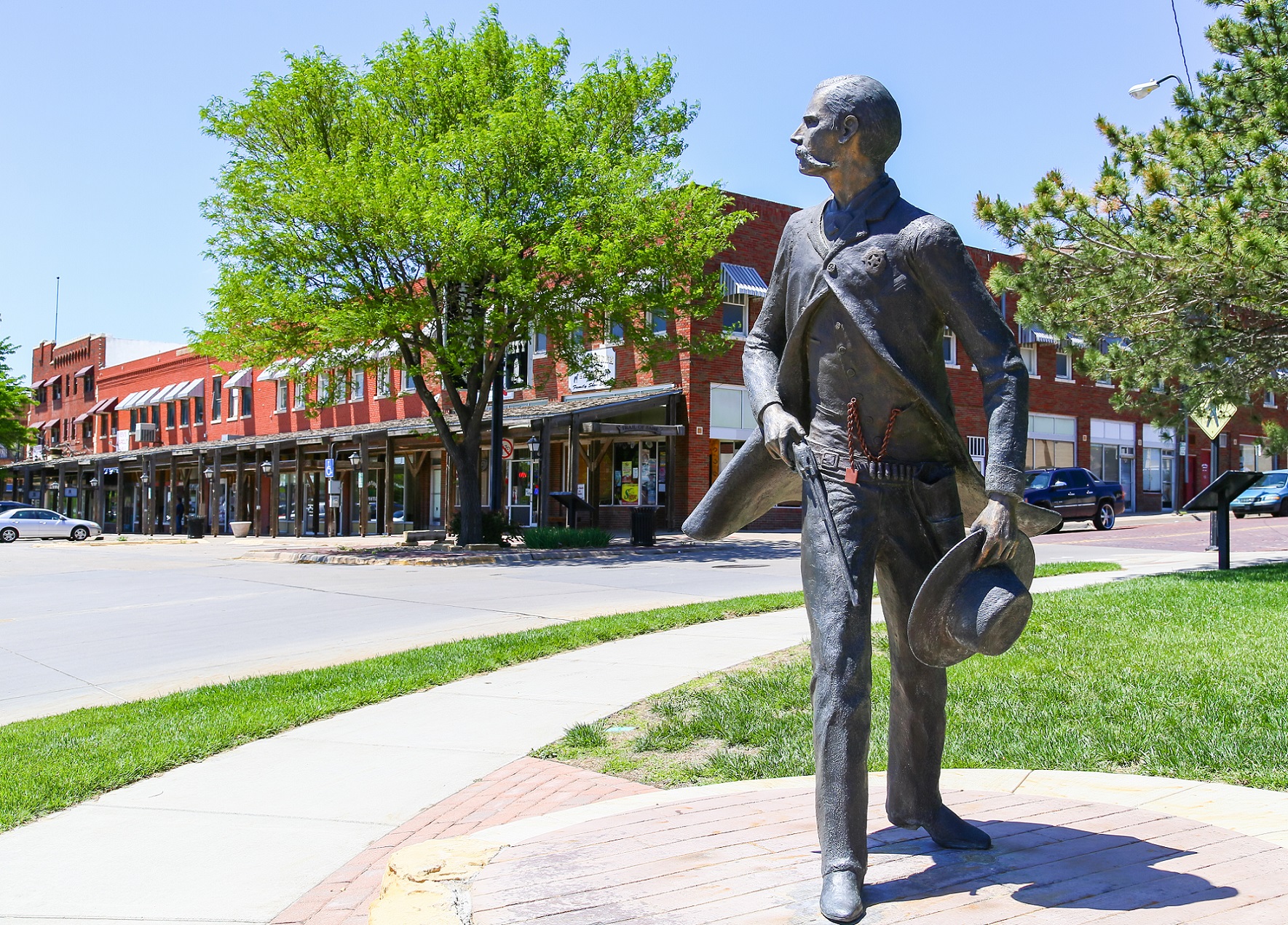 Dodge City, USA - Bronze sculpture of Wyatt Earp