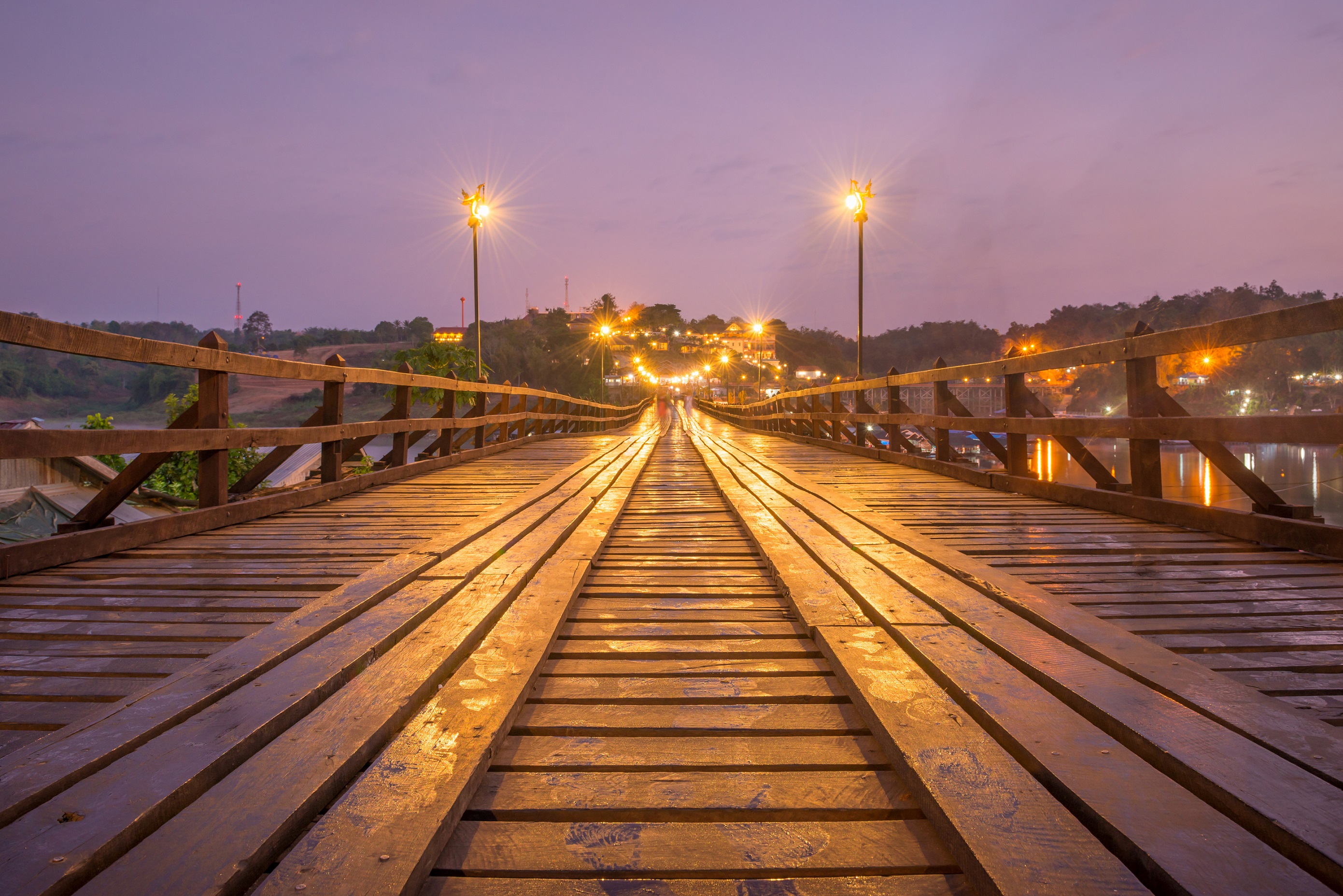Kanchanaburi wooden bridge