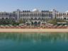 Hotel building and beach