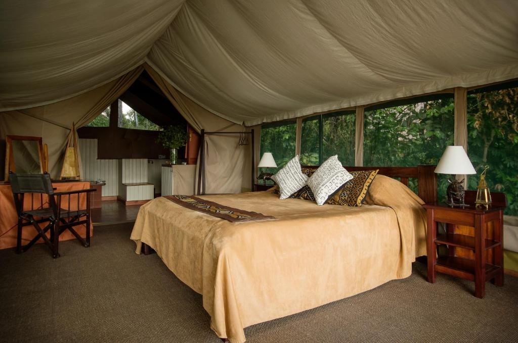 Interior of tent