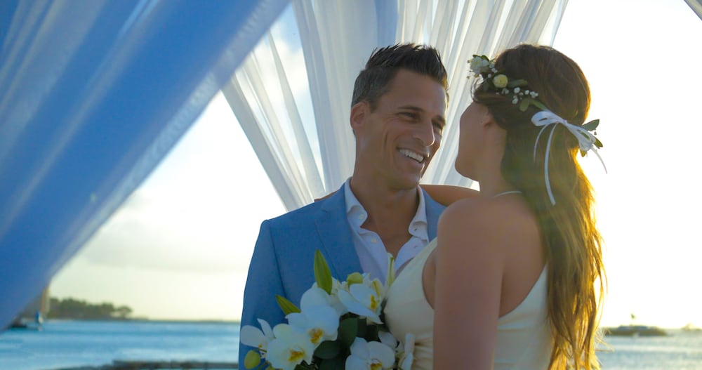 Outdoor wedding area