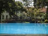 Outdoor pool and bridge