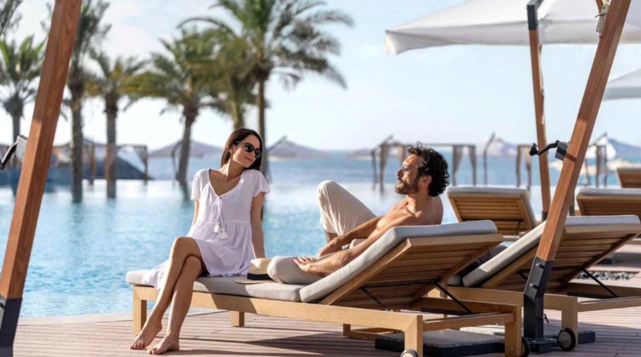 Couple at the pool