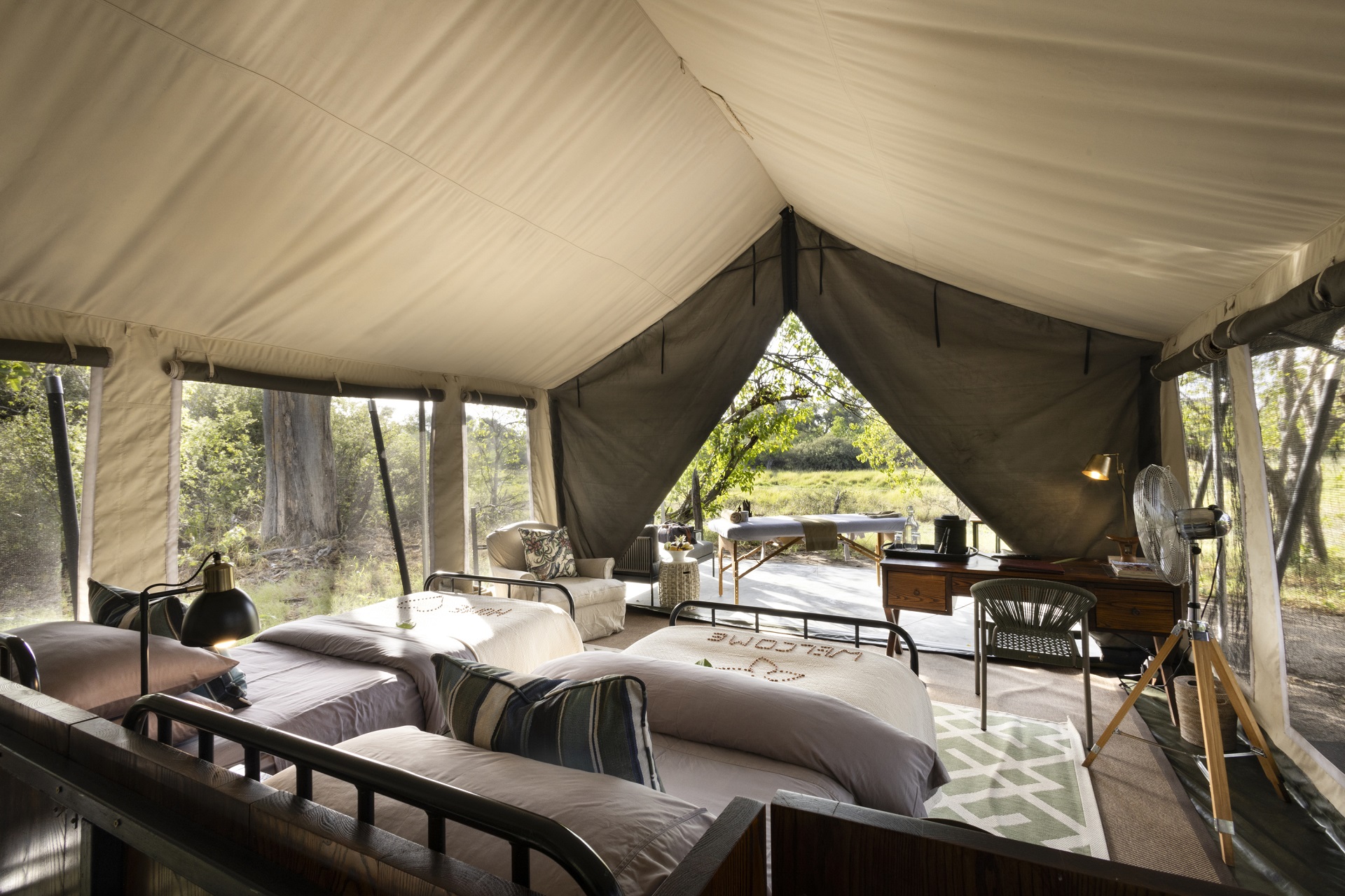 Tent interior 2