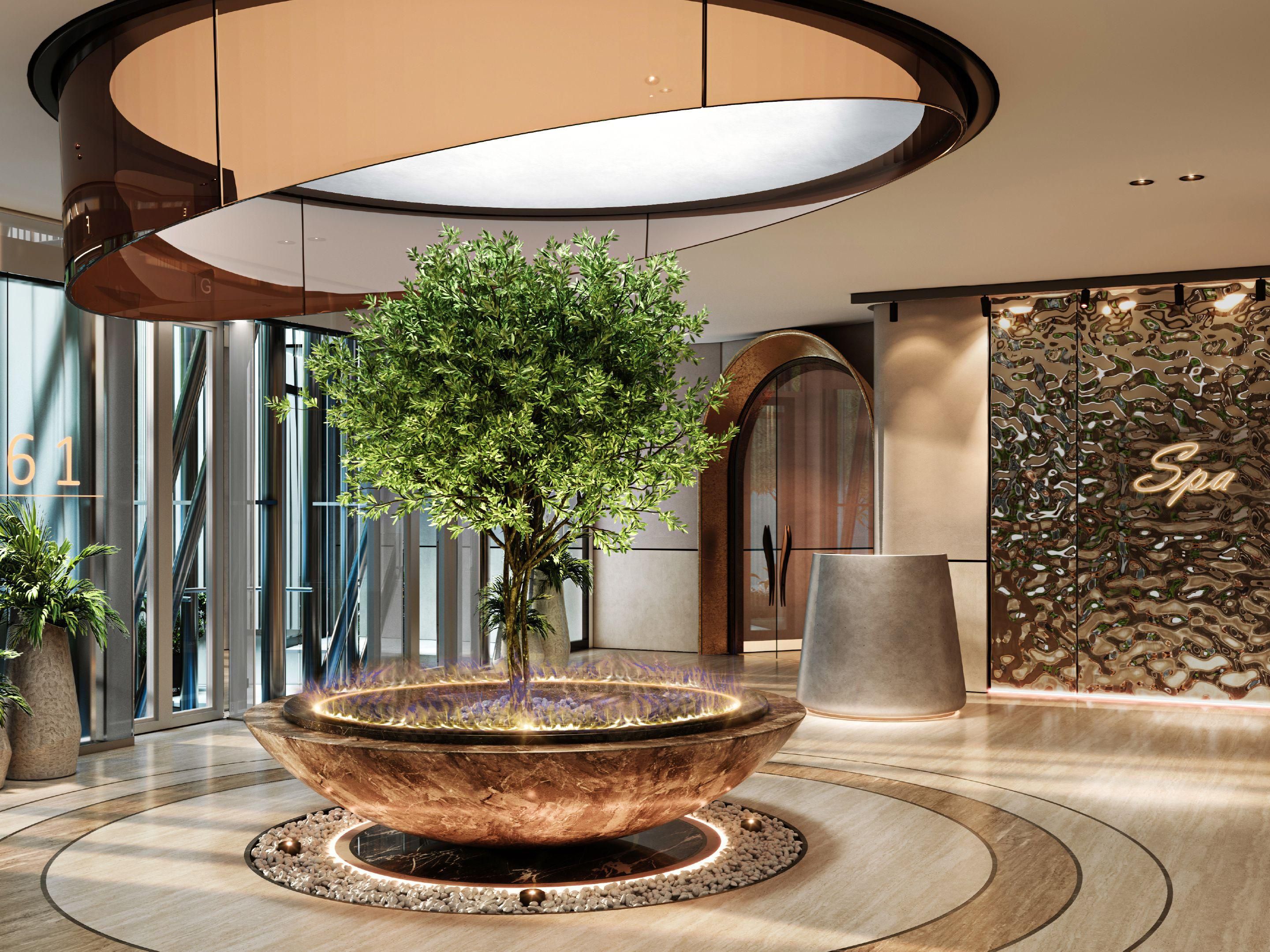hotel lobby