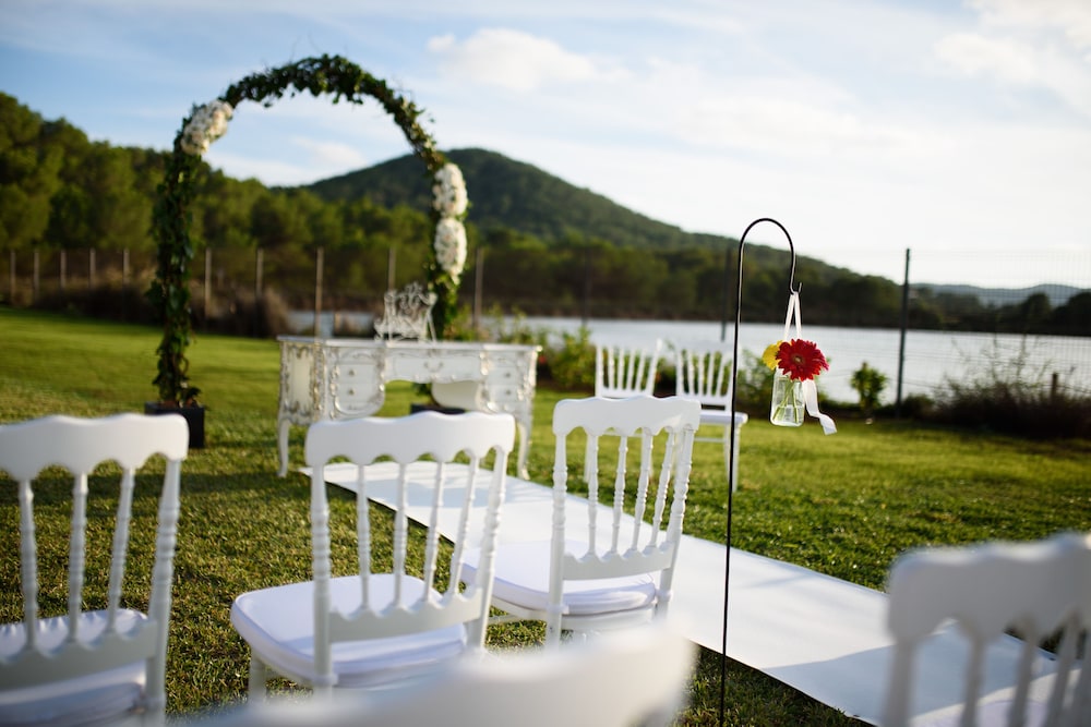 Outdoor wedding area